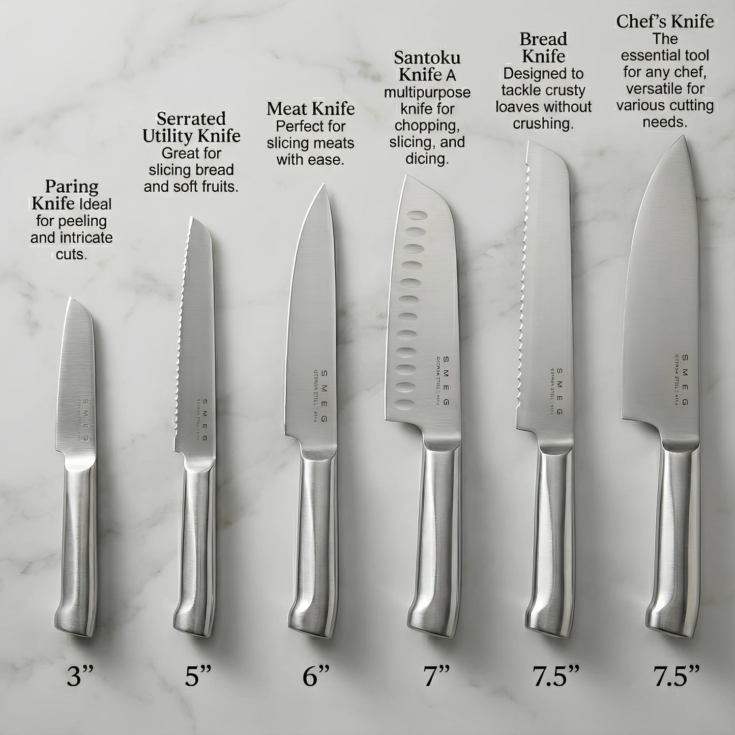 𝗦 𝗠 𝗘 𝗚 Knife Block Set